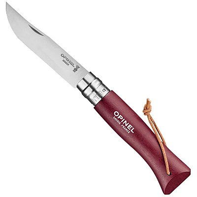 Opinel Zakmes no. 8 Roestvrij Bordeaux