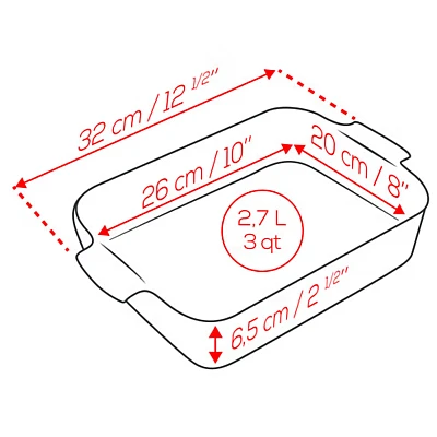 Peugeot Appolia Oven Dish Rectangle 32 cm Black