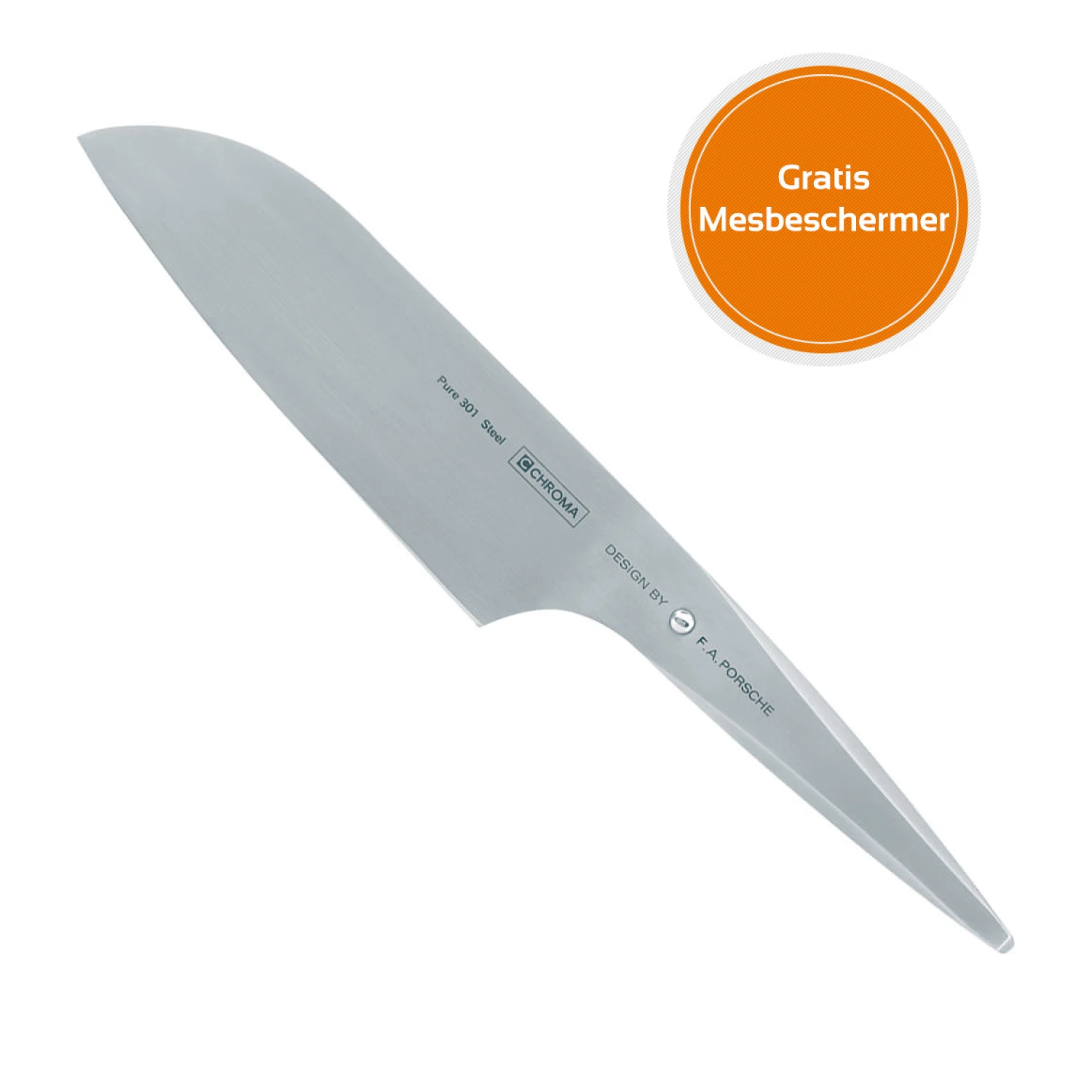 Chroma Porsche design 301 Santokumes P02 15,5cm | Meesterslijpers.nl