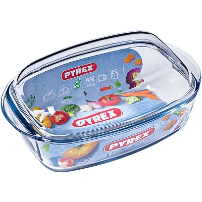 Pyrex Irresistible Roasting Pan With Lid 37 x 22 cm