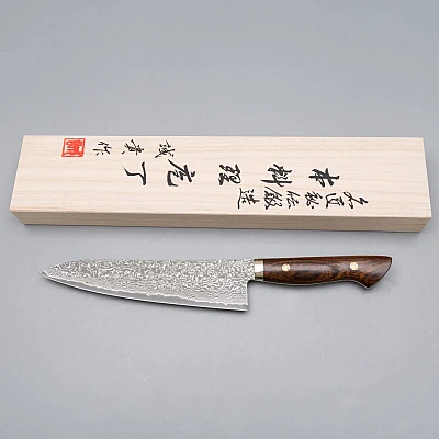 Shigeki Tanaka SG2 Damascus Ironwood Gyuto 21 cm