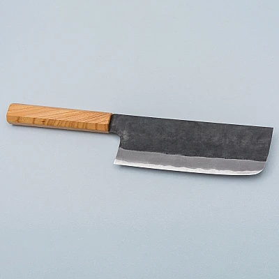 Shiro Kamo Aogami Super Zelkova Wide Nakiri 