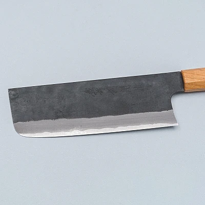 Shiro Kamo Aogami Super Zelkova Wide Nakiri 