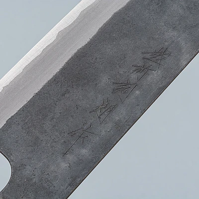 Shiro Kamo Aogami Super Zelkova Wide Nakiri 