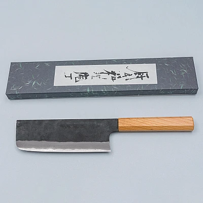 Shiro Kamo Aogami Super Zelkova Wide Nakiri 