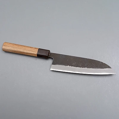Shiro Kamo Aogami Super Kurouchi Santoku 16.5 cm
