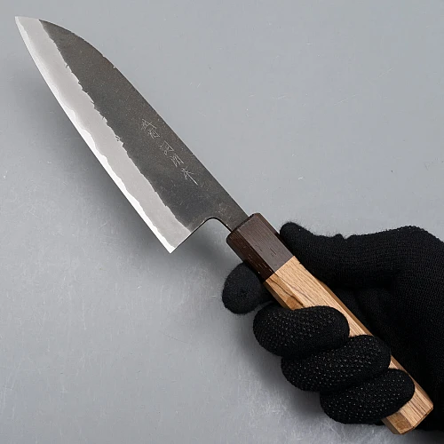 Shiro Kamo Aogami Super Kurouchi Santoku 16.5 cm