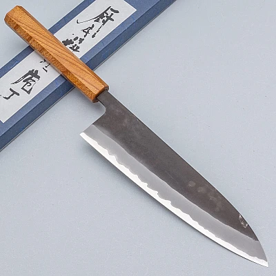 Shiro Kamo Aogami Super Kurouchi Zelkova Gyuto 21 cm