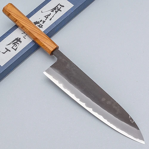 Shiro Kamo Aogami Super Kurouchi Zelkova Gyuto 21 cm
