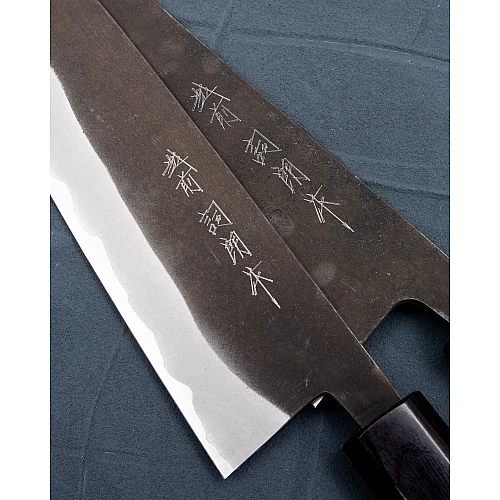 shiro kamo aogami super kurouchi santoku 16.5 cm