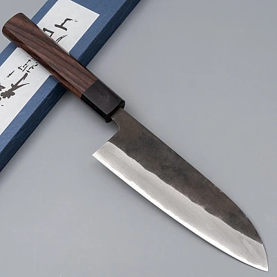 Shiro Kamo Aogami Super Kurouchi Santoku 16.5 cm