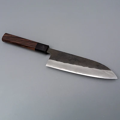 Shiro Kamo Aogami Super Kurouchi Santoku 16.5 cm