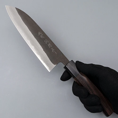 shiro kamo aogami super kurouchi santoku 16.5 cm