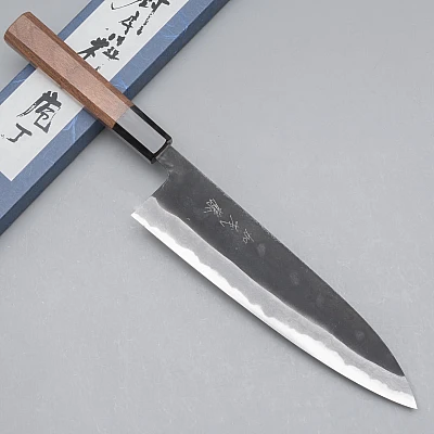 Shiro Kamo Aogami Super Walnut Gyuto 21 cm