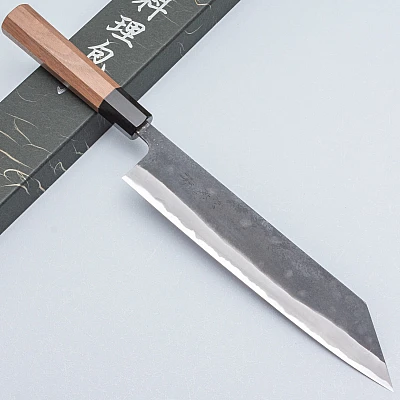 Shiro Kamo Aogami Super Walnut Kiritsuke 24 cm