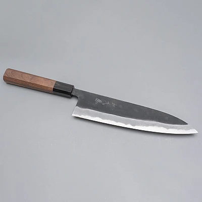 Shiro Kamo Aogami Super Walnut Gyuto 21 cm