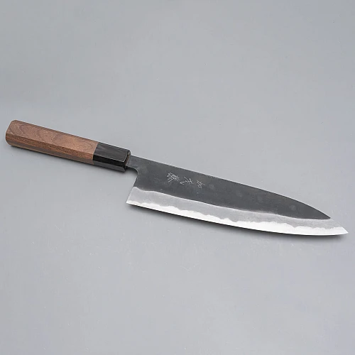 Shiro Kamo Aogami Super Walnut Gyuto 21 cm