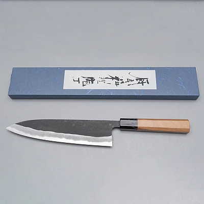 Shiro Kamo Aogami Super Walnut Gyuto 21 cm