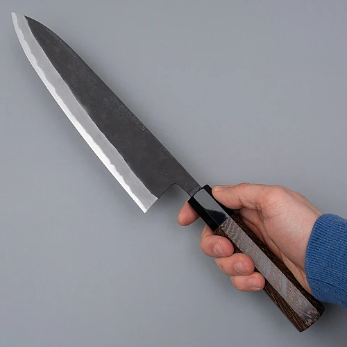 shiro kamo aogami super wenge gyuto 24 cm