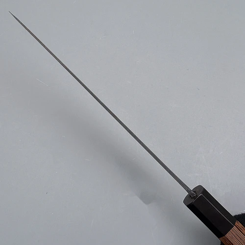 shiro kamo aogami super kurouchi wenge santoku 18 cm