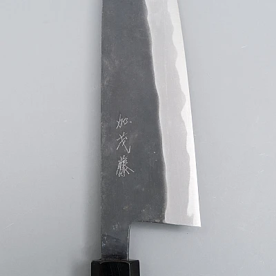 Shiro Kamo Aogami Super Kurouchi Wenge Santoku 18 cm