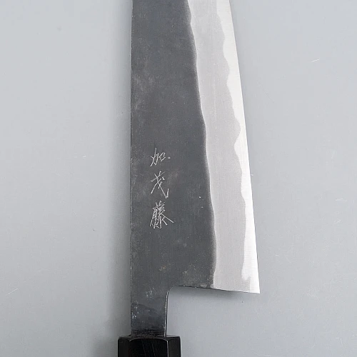 shiro kamo aogami super kurouchi wenge santoku 18 cm