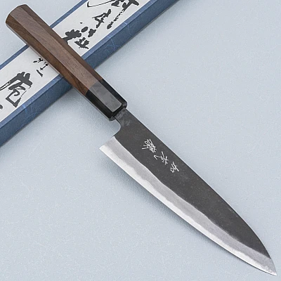 Shiro Kamo Aogami Super Walnut Petty 15 cm