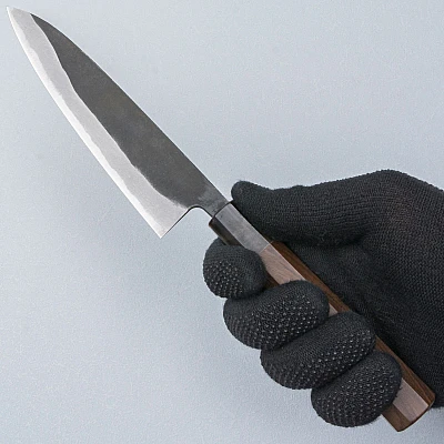 Shiro Kamo Aogami Super Walnut Petty 15 cm