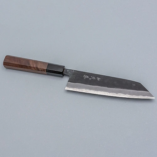 Shiro Kamo Aogami Super Walnut Bunka 17 cm