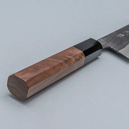 Shiro Kamo Aogami Super Walnut Bunka 17 cm
