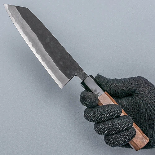 Shiro Kamo Aogami Super Walnut Bunka 17 cm