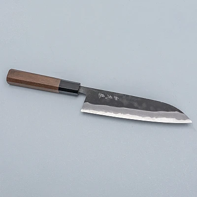 Shiro Kamo Aogami Super Walnut Santoku