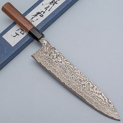 Shiro Kamo SG2 Damask Walnut Chef's Knife 24 cm