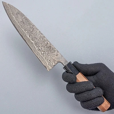 Shiro Kamo SG2 Damask Walnut Gyuto 21 cm