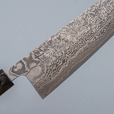 Shiro Kamo SG2 Damask Walnut Gyuto 21 cm