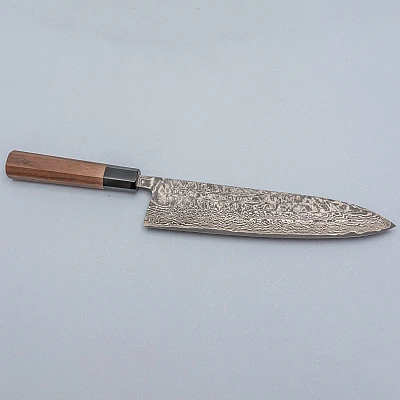 Shiro Kamo SG2 Damask Walnut Gyuto 24 cm