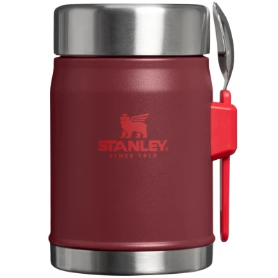 Stanley Adventure Vacuum Food Jar 400 ml + Spork Cranberry