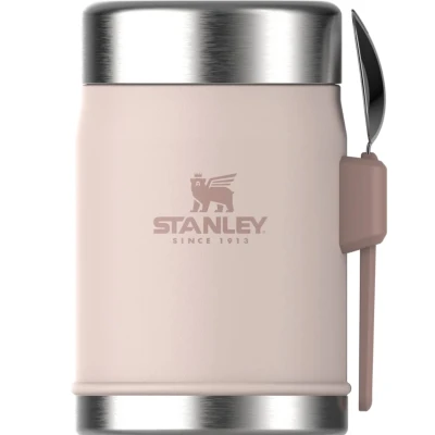 Stanley Adventure Vacuum Food Jar 400 ml + Spork Rose Quartz