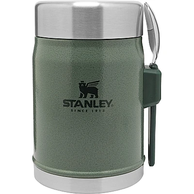 Stanley Adventure Vacuum Food Jar 400 ml + Spork Hammertone Green 