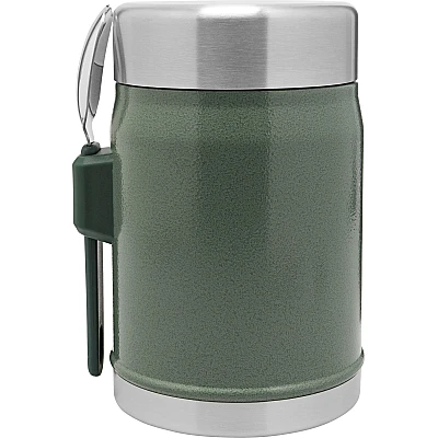 Stanley Adventure Vacuum Food Jar 400 ml + Spork Hammertone Green 