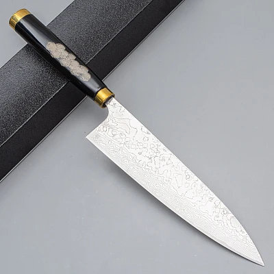 Takeshi Saji R2 Fujin Raiijin Makie Tsuchime Gyuto 21 cm 
