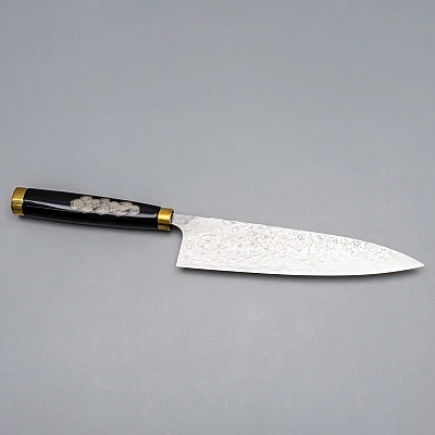 Takeshi Saji R2 Fujin Raiijin Makie Tsuchime Gyuto 21 cm 