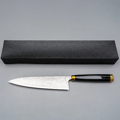 Takeshi Saji R2 Fujin Raiijin Makie Tsuchime Gyuto 21 cm 