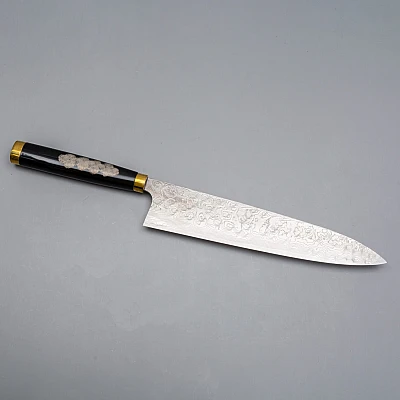 Takeshi Saji R2 Fujin Raiijin Makie Tsuchime Gyuto 24 cm 