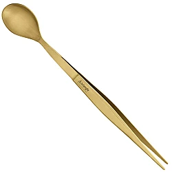 Triangle Proeflepel Met Pincet Goud Triangle Proeflepel Met Pincet Goud