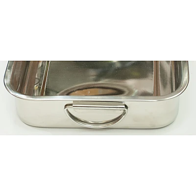Birds roasting pan stainless steel 30 x 22 cm