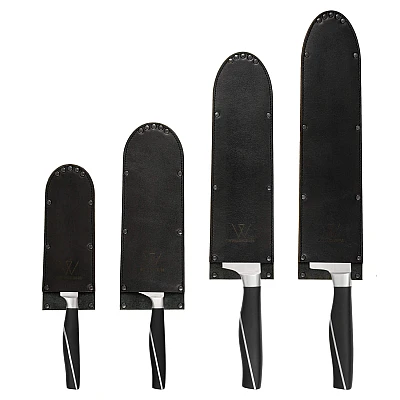 Wunschleder Mesbeschermer Rundleer Zwart 30 cm