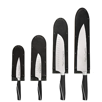 Wunschleder Mesbeschermer Rundleer Zwart 30 cm