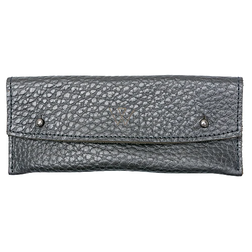 Wunschleder Leren  Riemetui Zwart