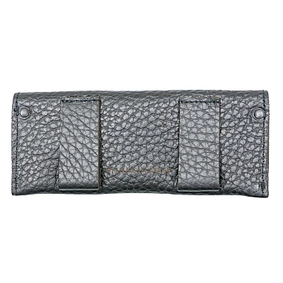 Wunschleder Leren  Riemetui Zwart